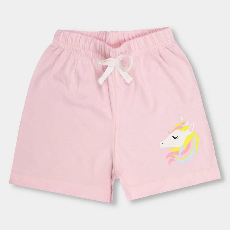 Girls' Shorts , हल्का गुलाबी, large
