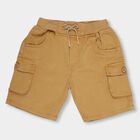 Boys' Beige Cargo Style Cotton Bermuda Shorts, Beige, small