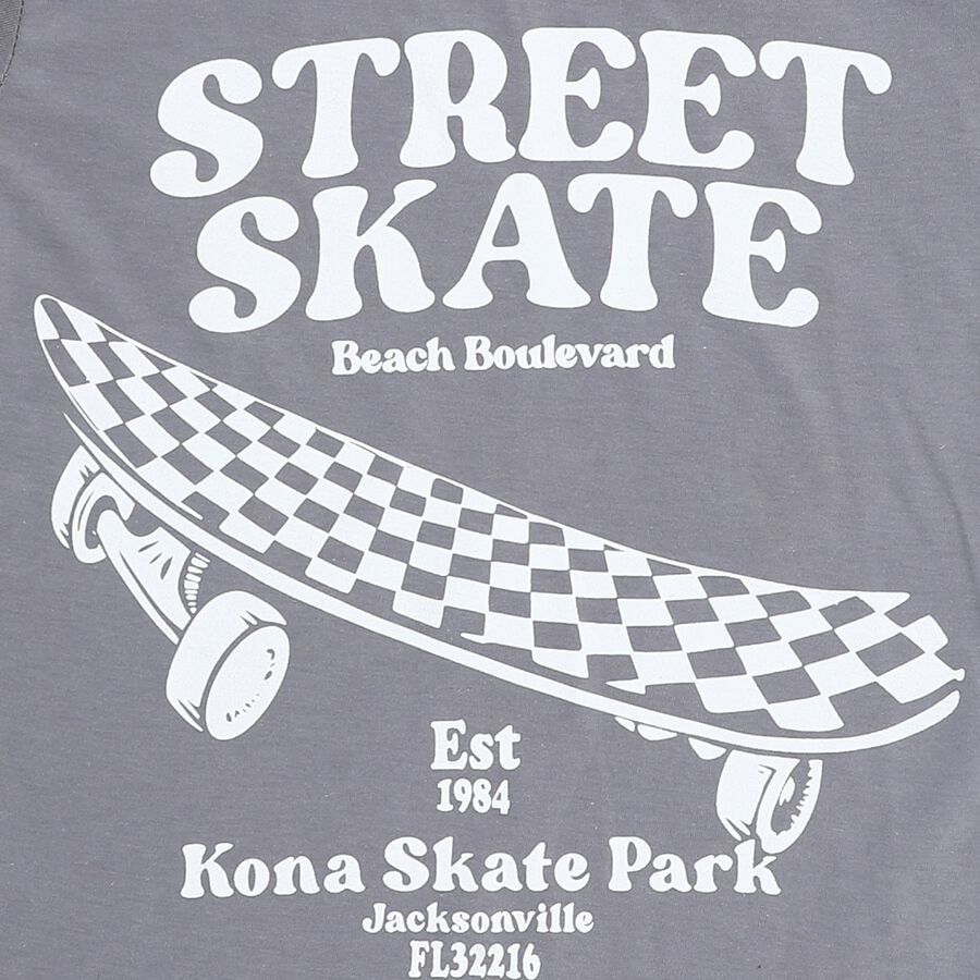 Boys Light Grey Round Neck Casual T-Shirt, Light Grey, large image number null