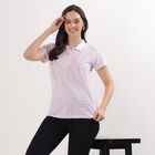 Ladies' 100% Cotton Polo T-Shirt, White, small