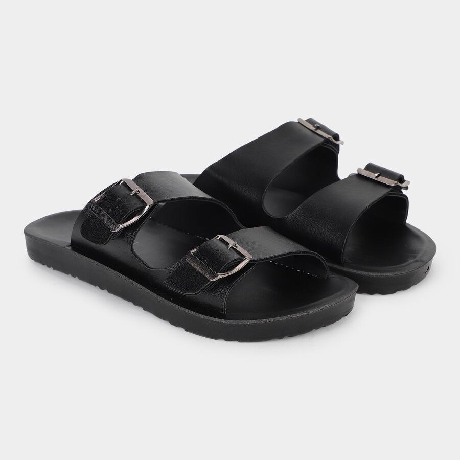 Men's Sandal, काला, large