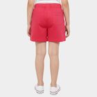 Girls' Fuchsia Regular Fit Solid Shorts, रानी (फ्यूशिया), small