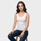 Women's White Scoop Neck Camisole Slip, सफ़ेद, small