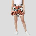 Women's Beige Regular Fit Printed Shorts, Beige, small