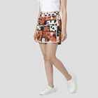 Women's Beige Regular Fit Printed Shorts, Beige, small