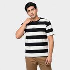 Men's Navy Blue Round Neck Regular T-Shirt, Navy Blue, small