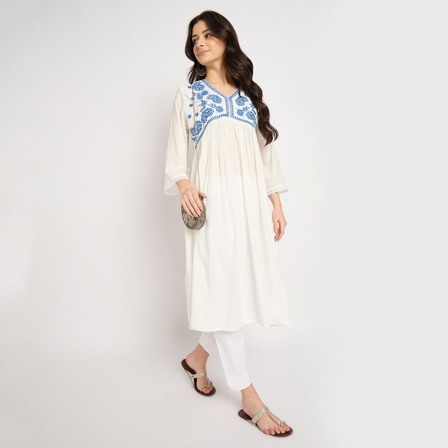 Ladies' Kurta , ऑफ व्हाइट, large image number null
