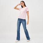 Women's Light Pink Round Neck T-Shirt, Light Pink, small image number null