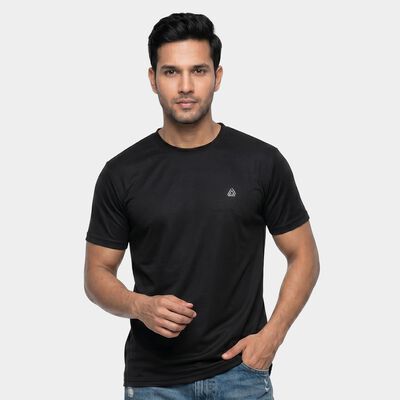 Men's Black Crew Neck Regular Drifit T-Shirt