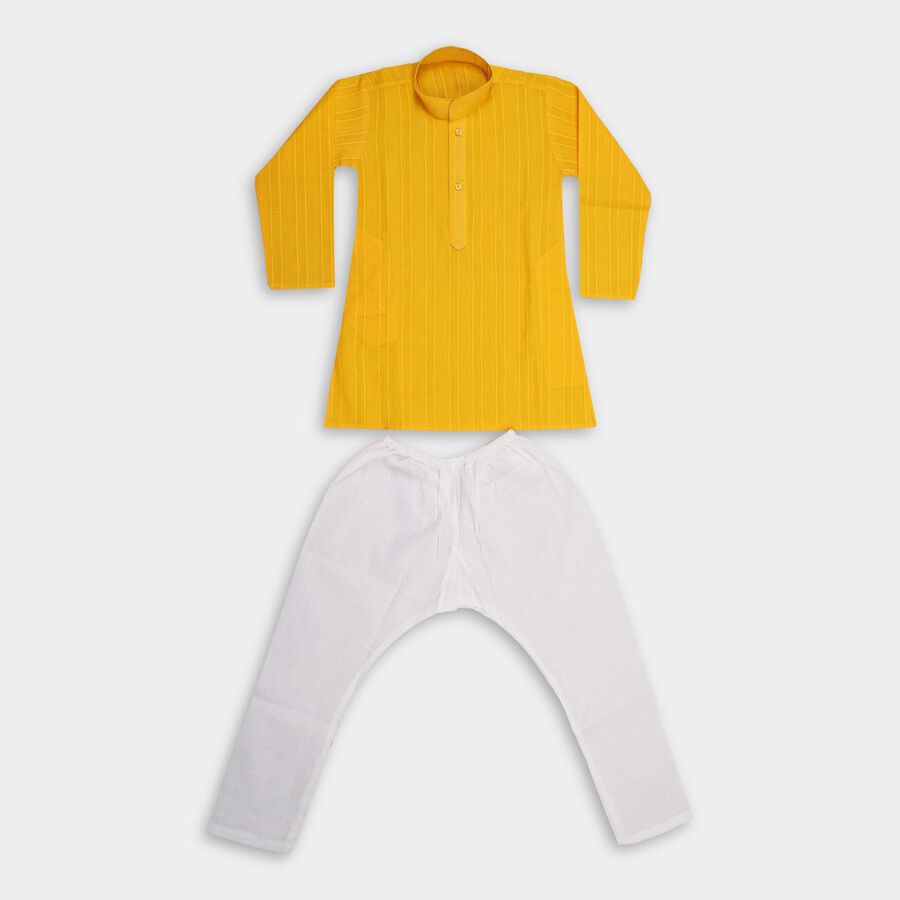 Boys' Kurta Pyjama, पीला, large image number null