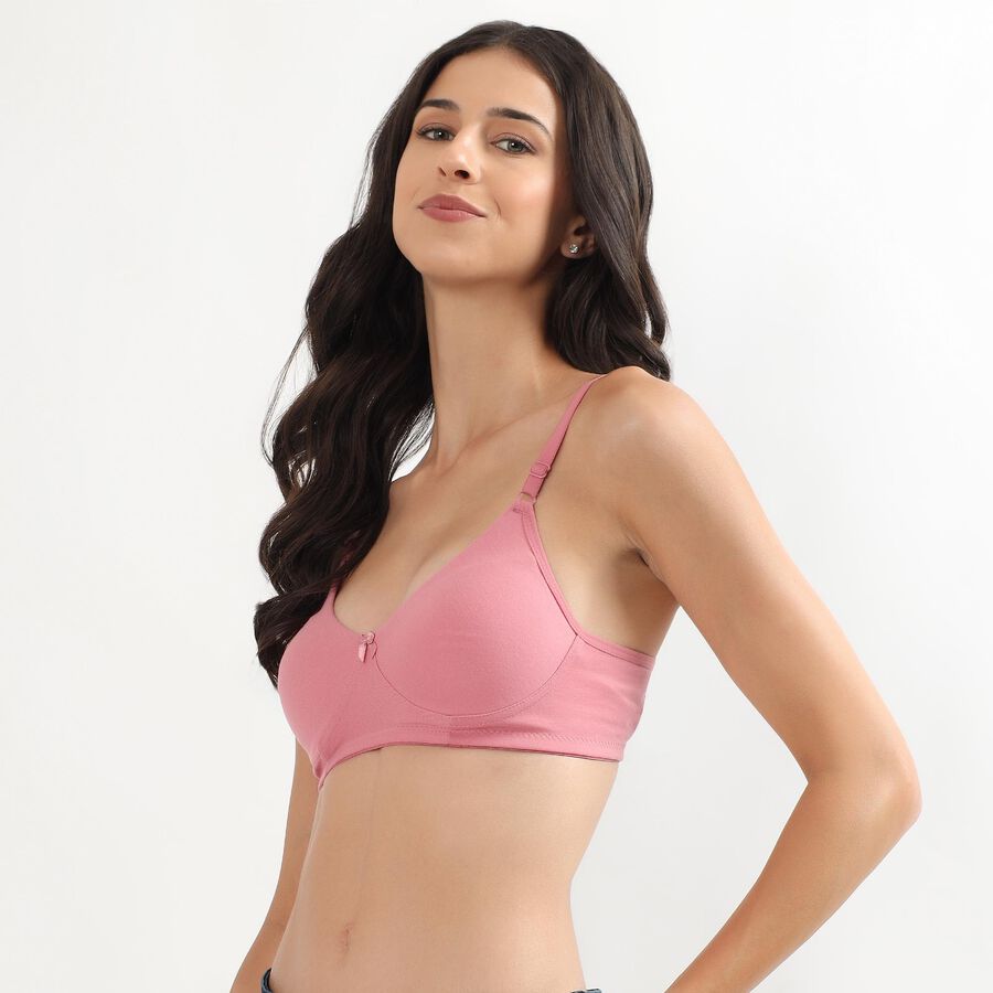 Women's Soft Pink Wire-Free Everyday Bra, Light Pink, large image number null