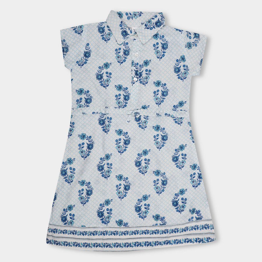 Girls' Dress, Light Blue, large image number null