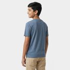Boys Blue Crew Neck Regular Boys T-Shirt, Mid Blue, small