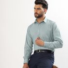 Men's Muted Teal Classic Formal Shirt, Teal Blue, small