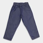 Girls' Deep Indigo Straight Fit Floral Embroidered Jeans, गहरा नीला, small image number null