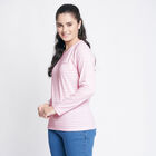 Stripes Round Neck Top, Pink, small image number null
