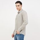 Men's Off-White Cotton Classic Collar Casual Shirt, Off White, small