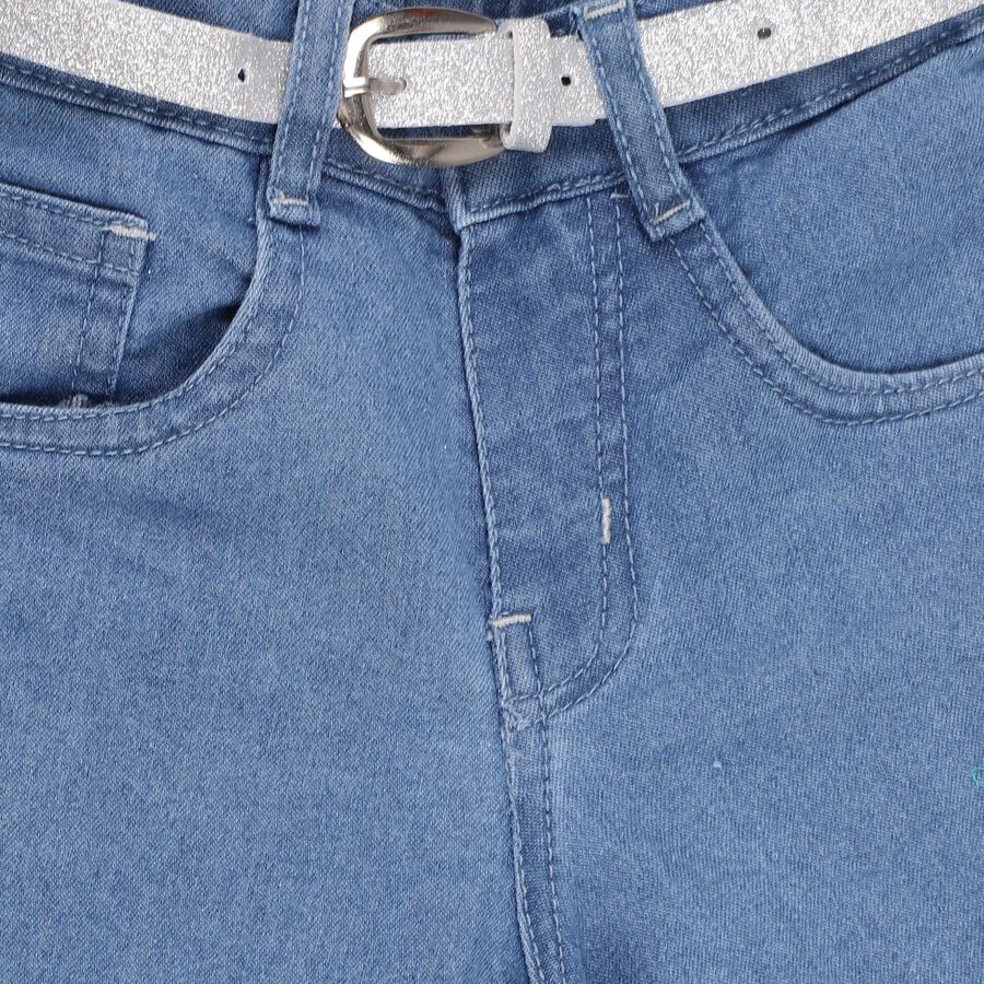 Girls' Jeans , मध्यम नीला, large image number null