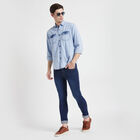 Cotton Solid Casual Shirt, Light Blue, small image number null