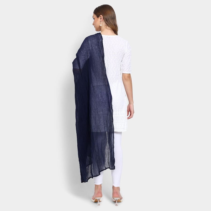 Ladies' Dupatta, Navy Blue, large image number null
