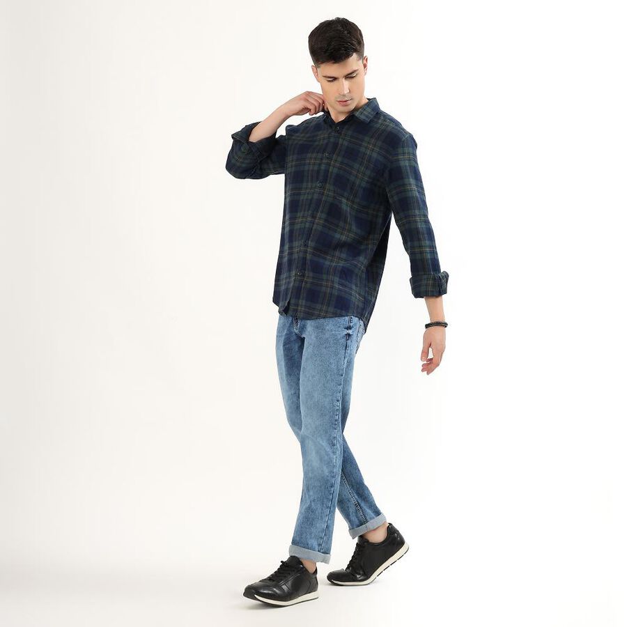 Men's Muted Olive Green Button Down Casual Shirt, ओलिव, large image number null