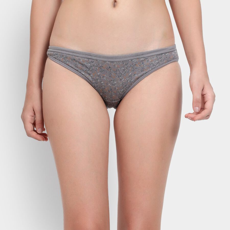 Ladies' Cotton Panty, Dark Grey, large image number null