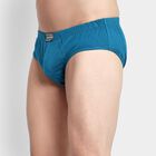 Men's 100% Cotton Briefs, टील ब्लू, small