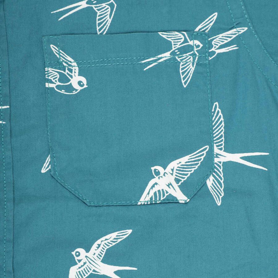 Boys Cotton Casual Shirt, Teal Blue, large image number null