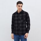 Men's 100% Cotton Casual Shirt, Brown, small