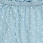 Girls' Light Blue Regular Fit Star Print Ruffled Bloomers, हल्का नीला, small image number null