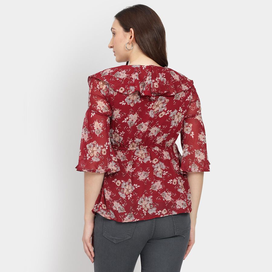 Ladies' Top, Maroon, large image number null