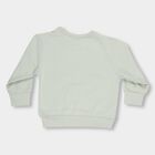 Infants Light Sage Green Round Neck Regular Fit Sweatshirt, हल्का हरा, small image number null