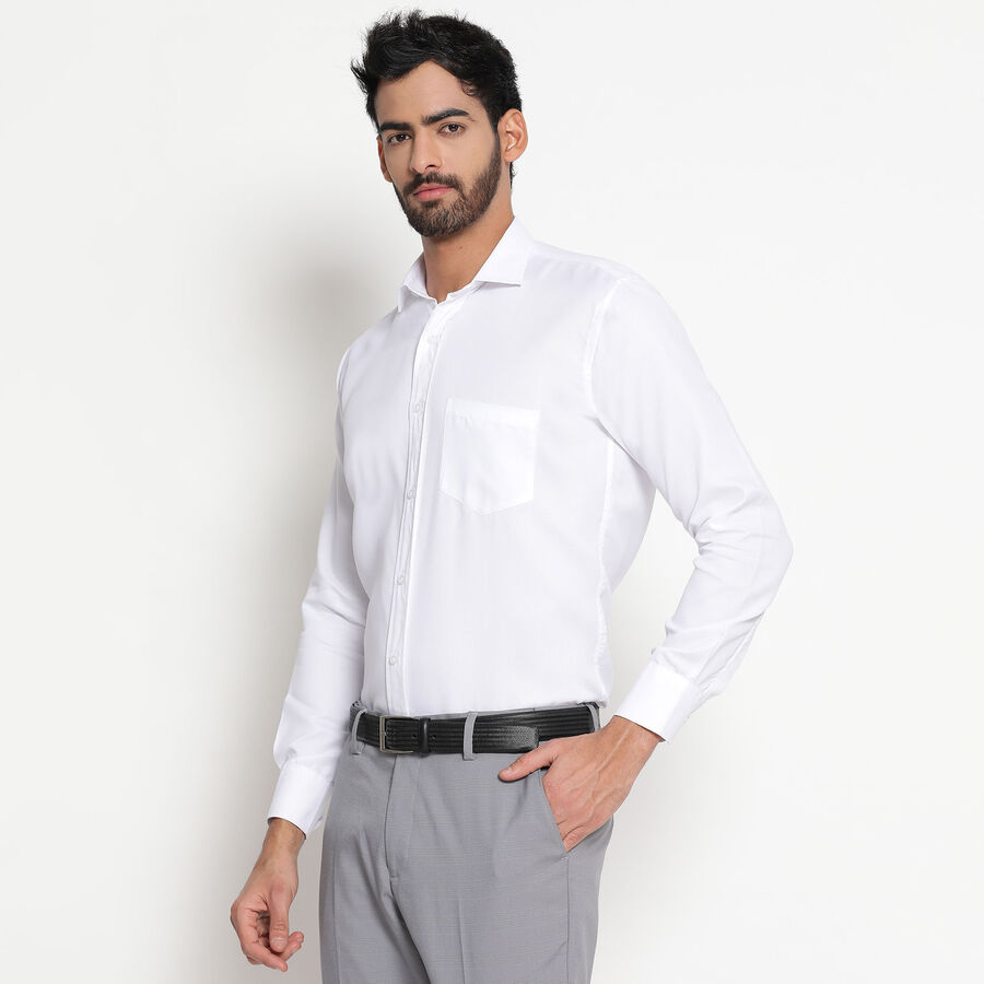 Solid Formal Shirt, सफ़ेद, large image number null