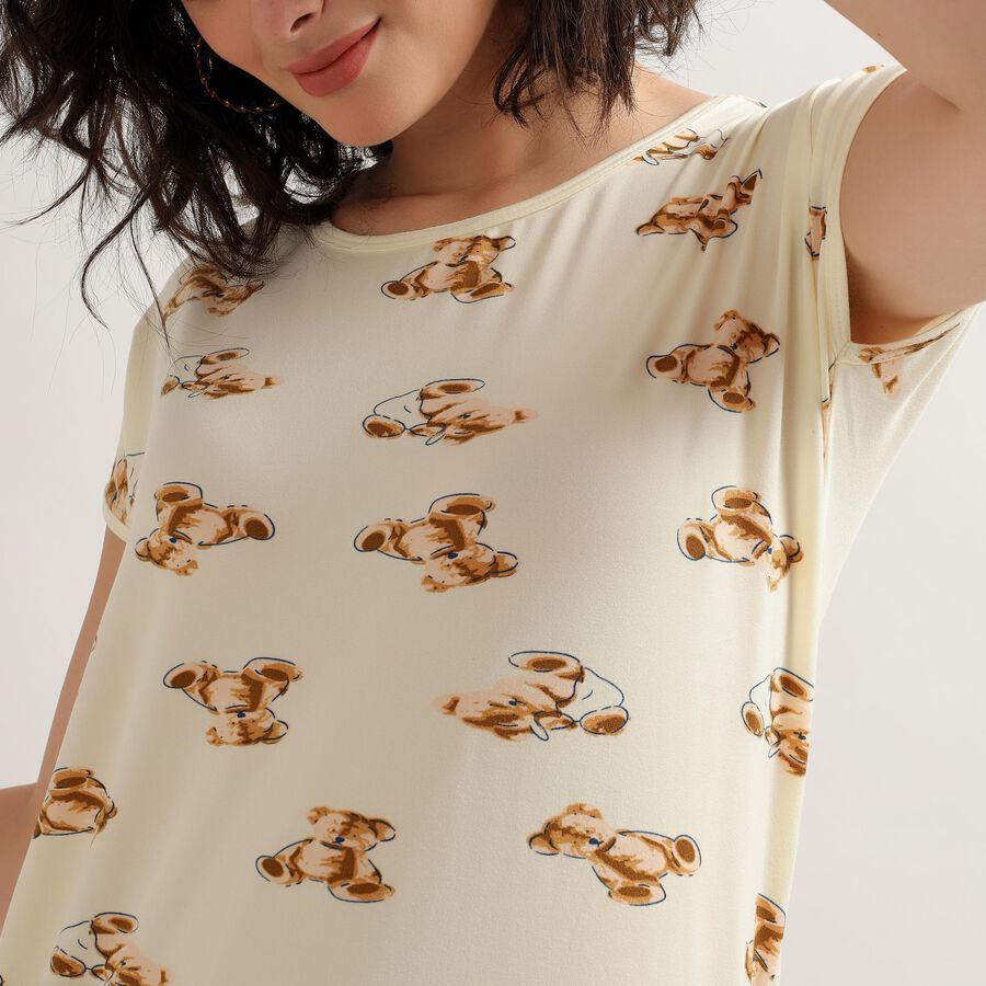 Ladies' Nighty , गहरा पीला, large image number null