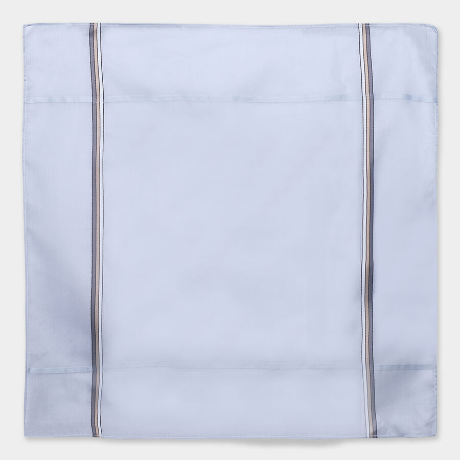 Self Border Handkerchief, Light Blue, large image number null