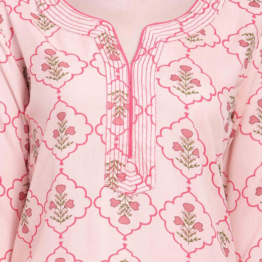 Printed Kurta, Light Pink, large image number null