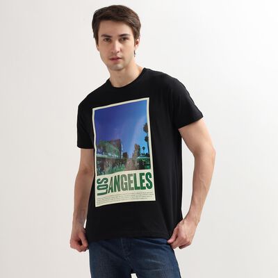 Men's 100% Cotton Round Neck Half Sleeves T-Shirt