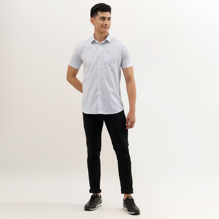 Men's Light Blue Cotton Regular Collar Casual Shirt, हल्का नीला, large image number null