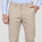Men's Silver Slim Fit Chino Casual Trousers, Silver, small