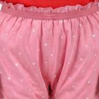 Girls Pink Regular Fit Star Printed Bloomer Shorts, गुलाबी, small