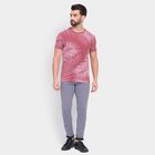 Men's 100% Cotton Round Neck Half Sleeves T-Shirt, Light Pink, small