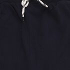 Boys' Deep Navy Blue Cotton Blend Text Print Pyjama, नेवी ब्लू, small image number null