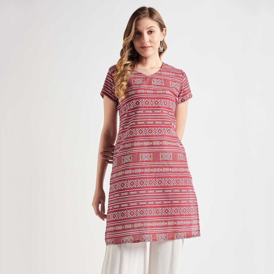 Cotton Straight Kurta, Maroon, large image number null