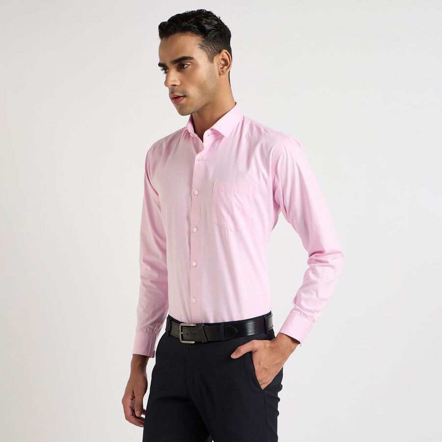 Men's 100% Cotton Formal Shirt, गुलाबी, large image number null
