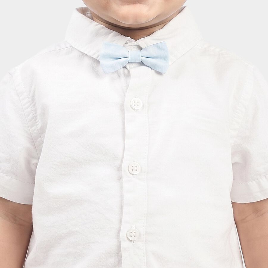Infants' White 100% Cotton Round Neck Baba Suit, Off White, large