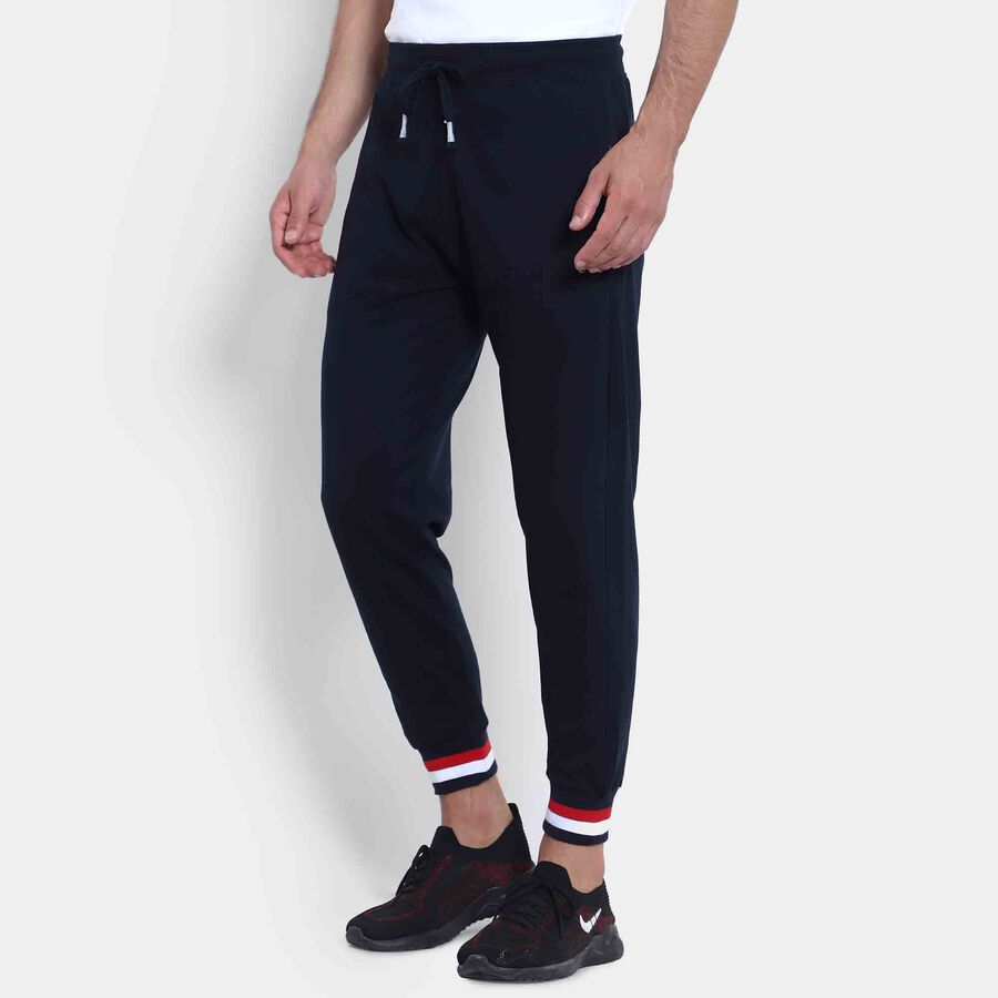 Solid Track Pants, Navy Blue, large image number null