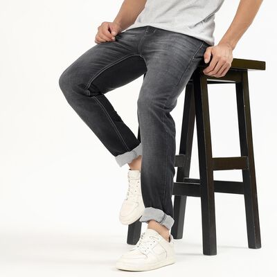 Men's Dark Indigo Slim Fit Five-Pocket Jeans