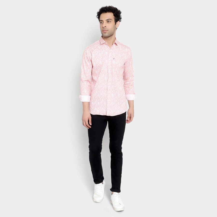 Cotton Printed Casual Shirt, Pink, large image number null