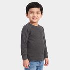 Boys' Charcoal Long Sleeve Thermal, Charcoal, small