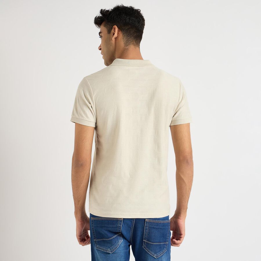 Men's Collared Half Sleeves T-Shirt , Light Grey, large image number null